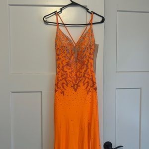 orange prom dress